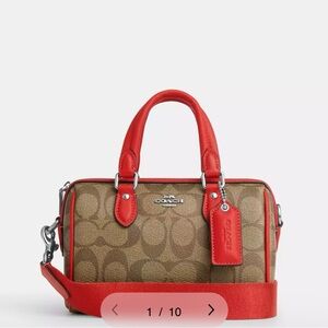 Coach Miami Red Mini Rowan Crossbody